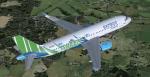 FSX/P3D Airbus A320NEO Bamboo Airways 'Fly Green' package